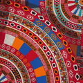 More detailed view of the antique bandana.