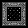 Black Paisley Bandana