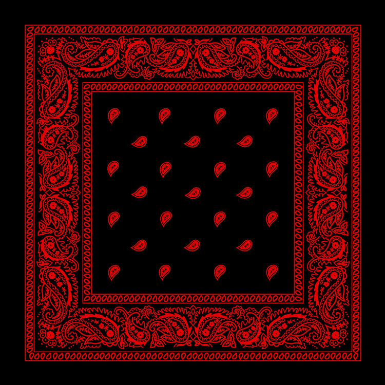 Black Red Bandana