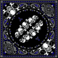 Blue Skull Bandana