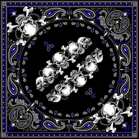Blue Skull Bandana