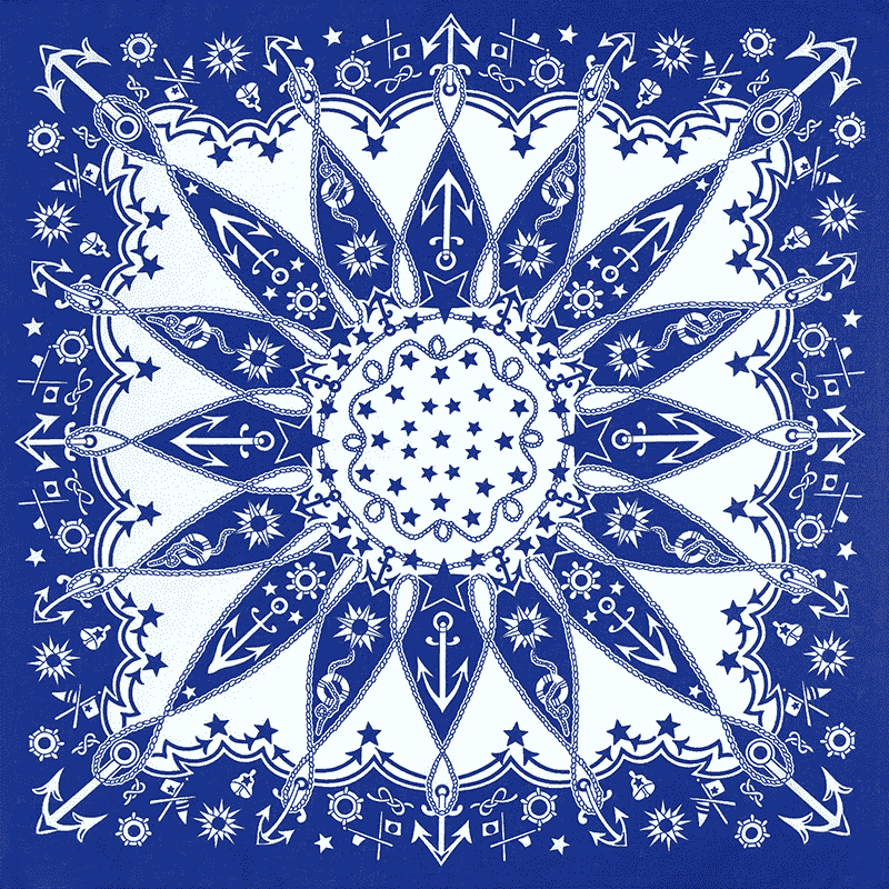 Blue Western Bandana.