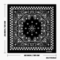 Size of the chicano bandana.