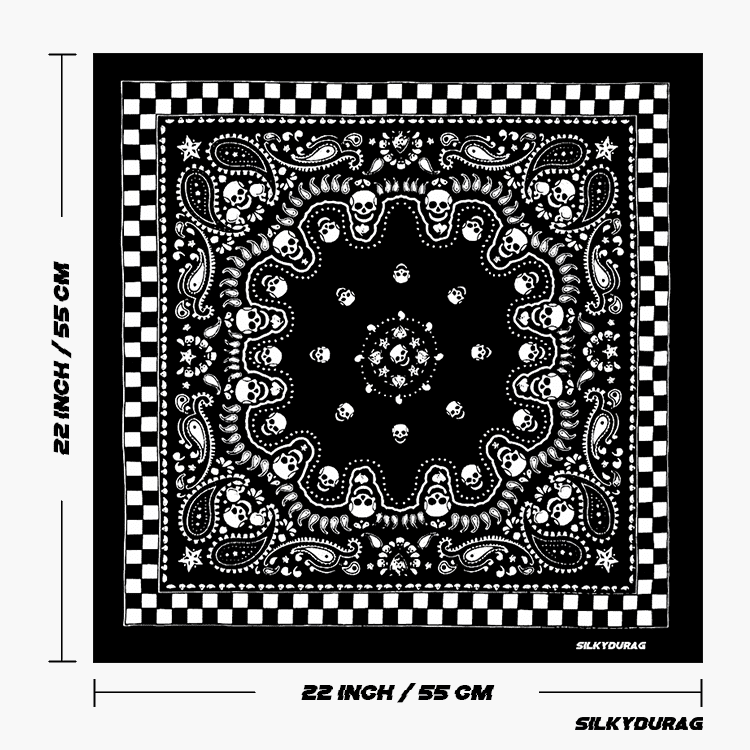 Size of the chicano bandana.