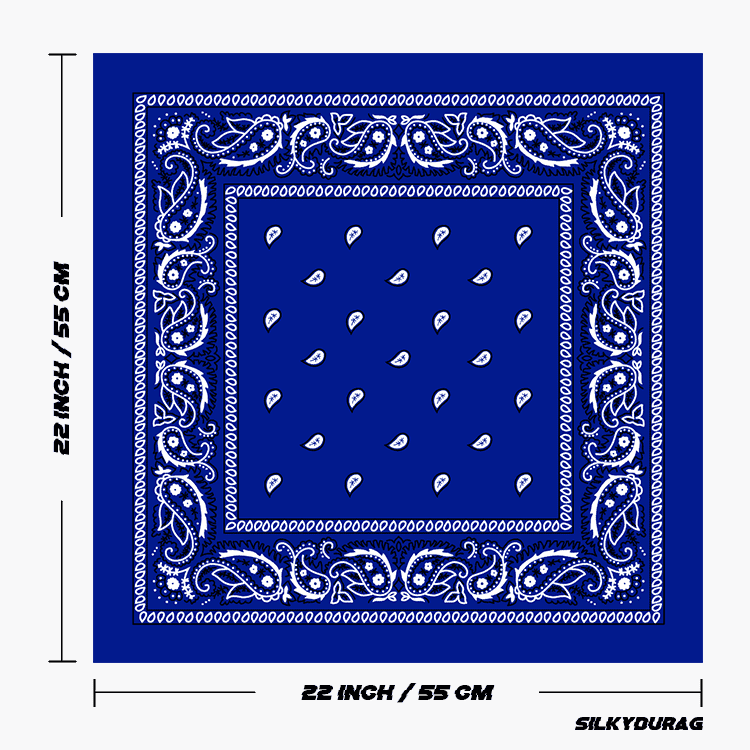Size of the crip bandana.