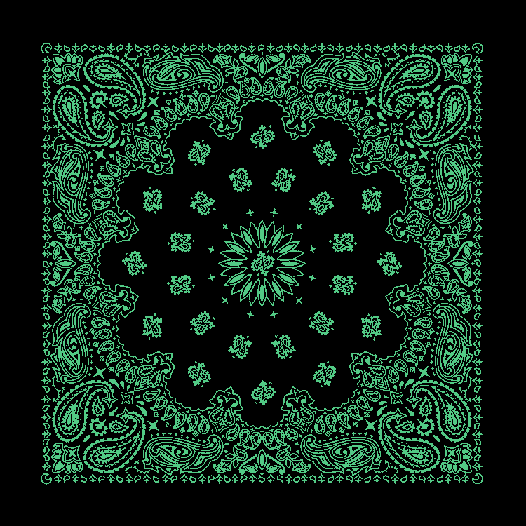 Green and Black Bandana
