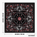 Size of the harley bandana.