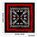 Size of the metallica bandana.