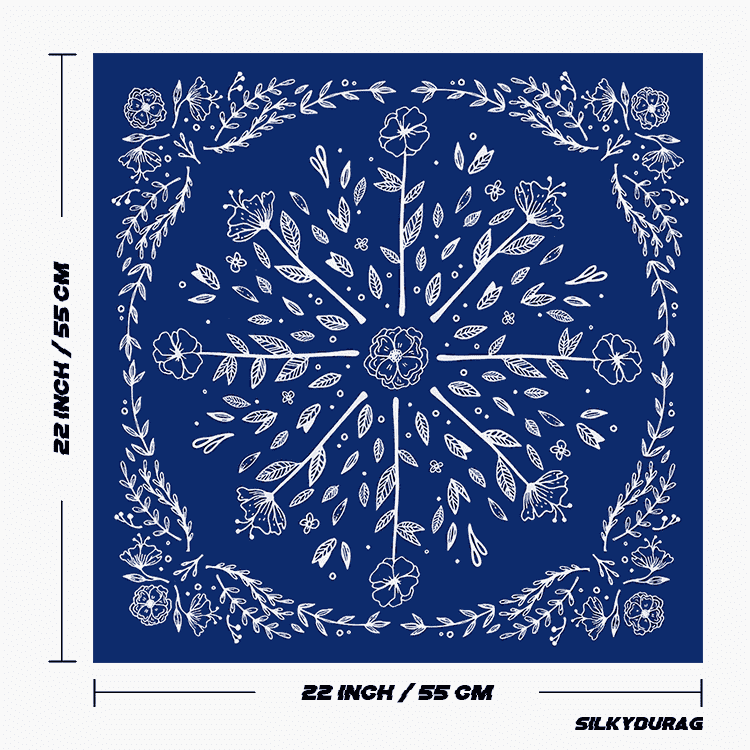 Size of the native american bandana.