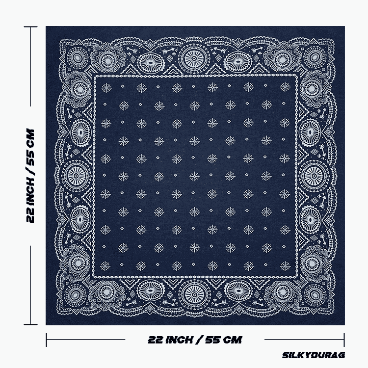 Size of the northwestern bandana.