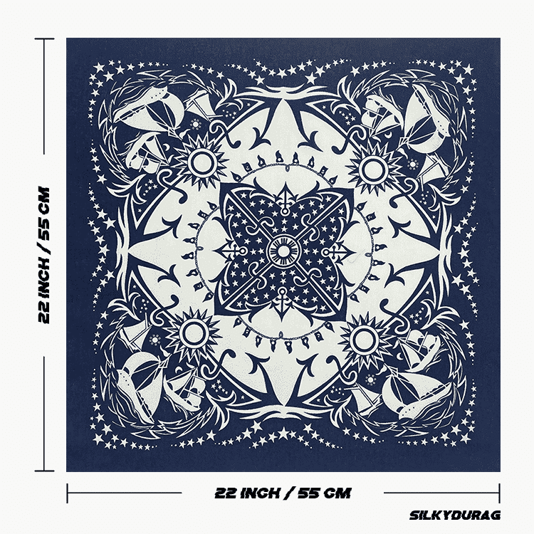 Size of the pioneer bandana.