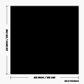 Size of the plain black bandana.