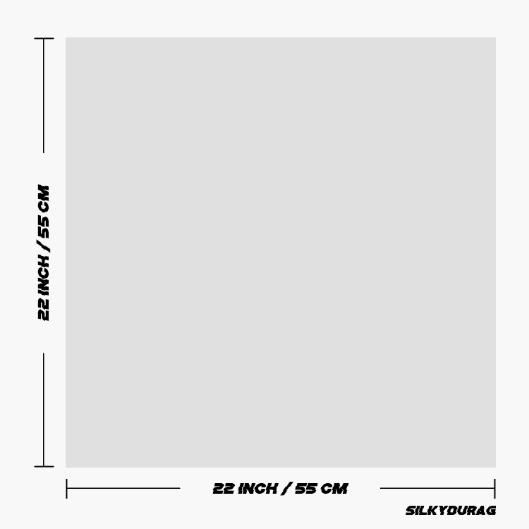 Size of the plain white bandana.