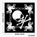 Size of the skull face bandana.
