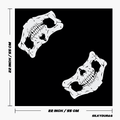 Size of the skull jaw bandana.