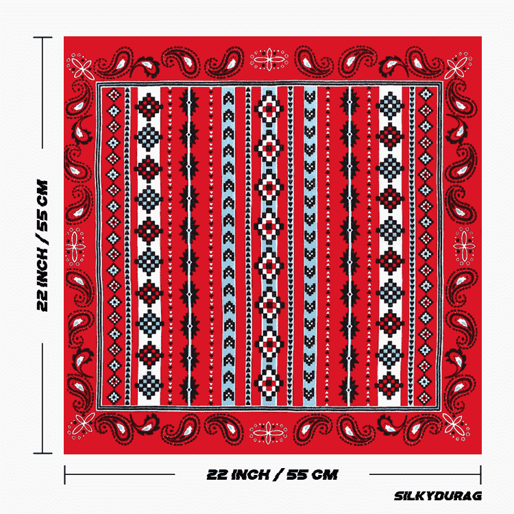 Size of the southwestern bandana.