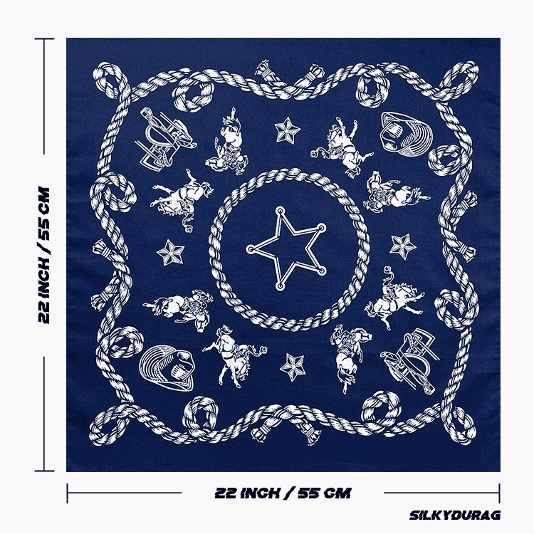 Size of the western outlaw bandana.