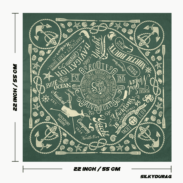 Size of the western silk bandana.