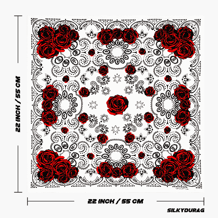 Size chart of the angel bandana.