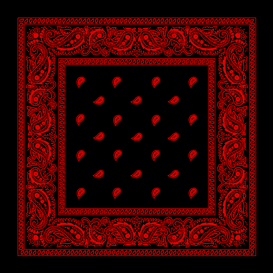 Black Red Bandana