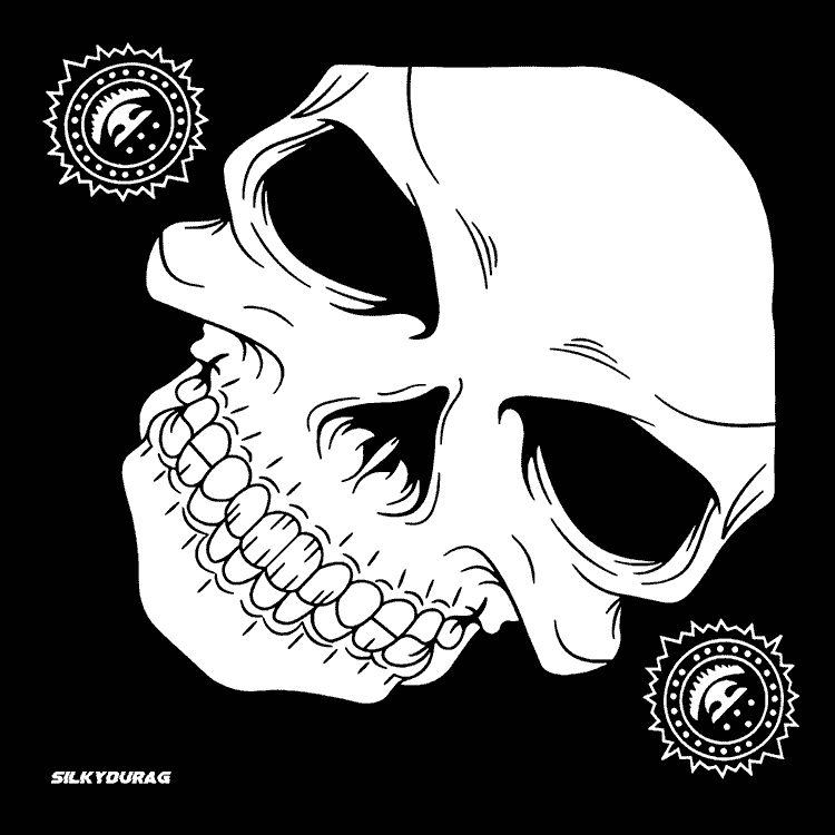 Black Skull Bandana