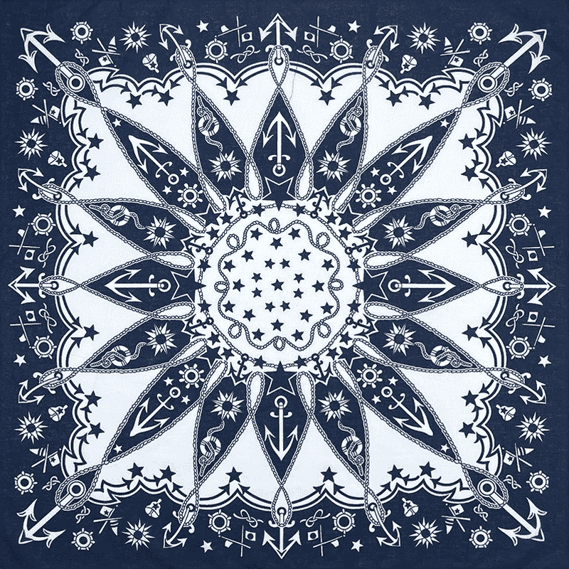 Blue Cowboy Bandana