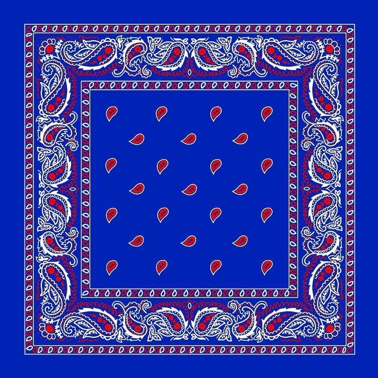 Blue Red Bandana