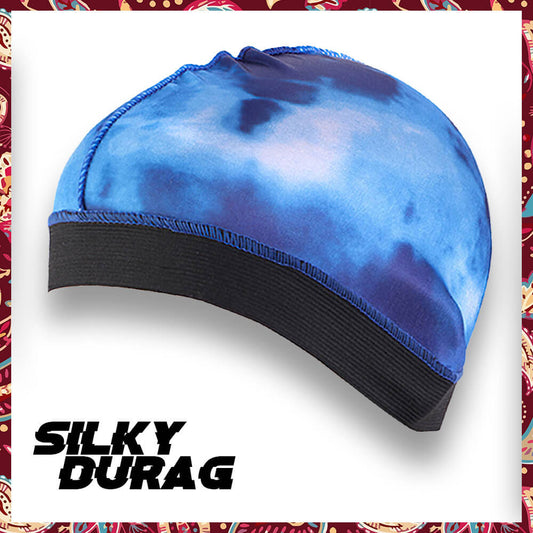 Silky blue wave cap for ultimate comfort.