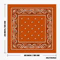 Size of the burnt orange bandana.