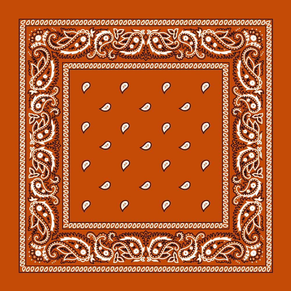 Burnt orange bandana