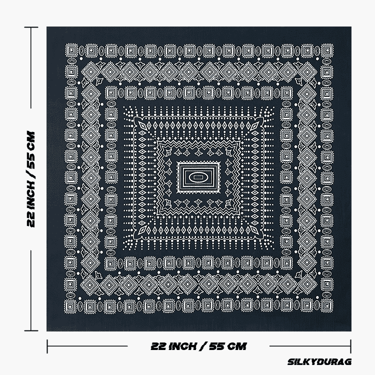 Size of the country western bandana.