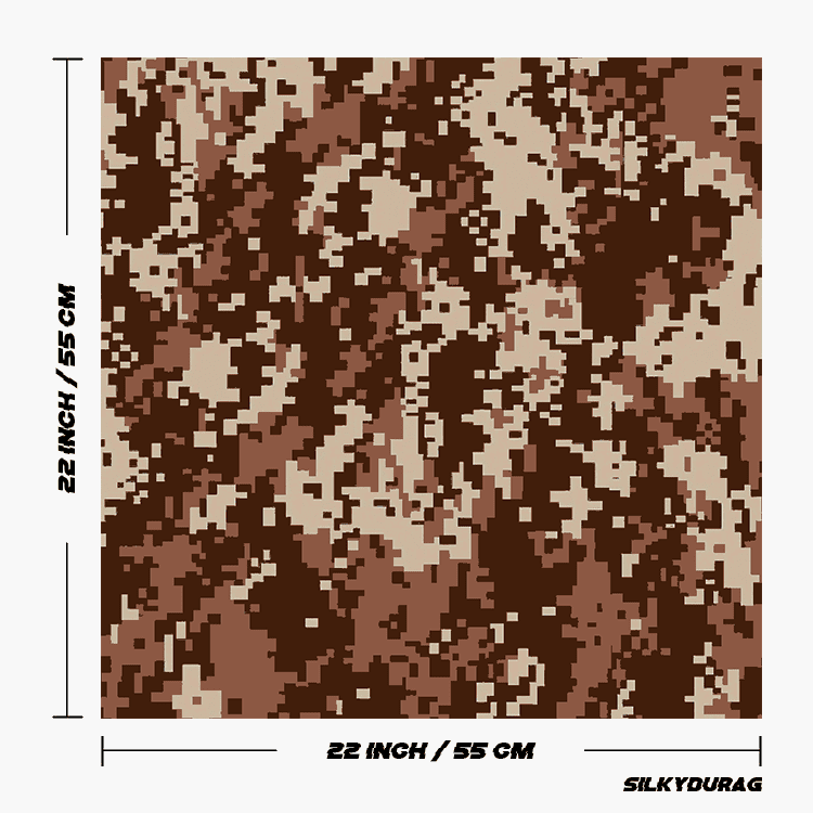 Desert Camouflage Six-Color - Military Jumbo Bandana 27 In. X