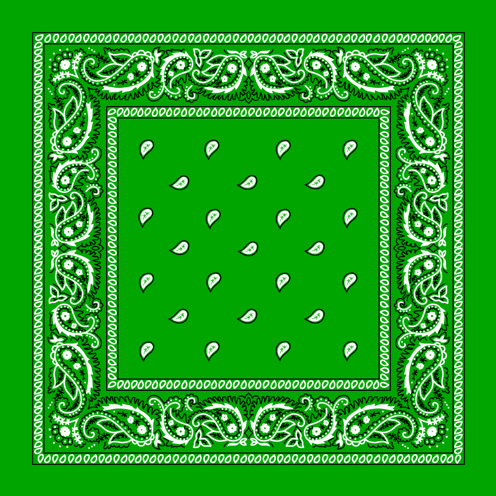 Gang Rag Design Green Bandana Gang