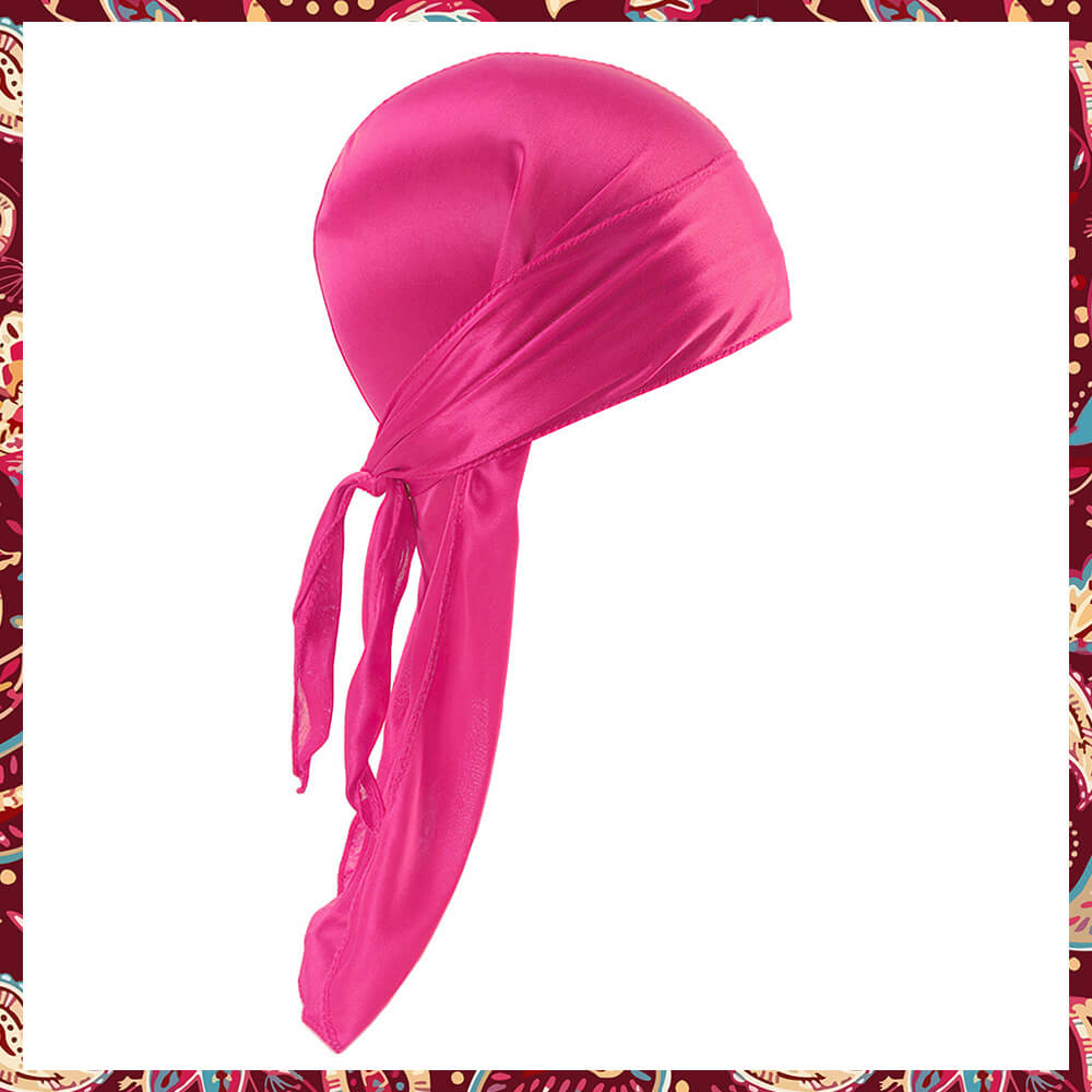 Vibrant Hot Pink Baby Durag, a stylish and comfortable accessory for babies.