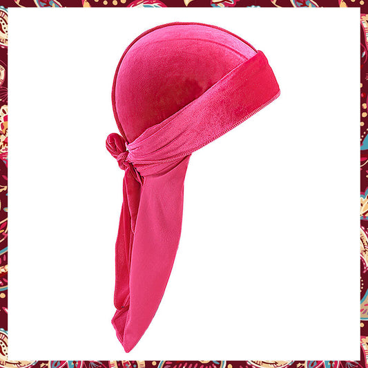 Eye-catching Hot Pink Velvet Durag revealing its vibrant hue and premium quality.