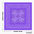 Size of the lavender bandana.