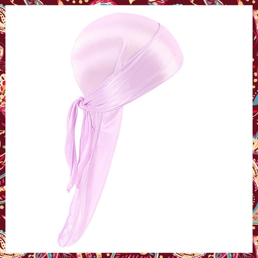 Detailed view of the Light Purple Baby Durag, a comfortable and stylish accessory for babies.