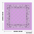 Size of the light purple bandana.