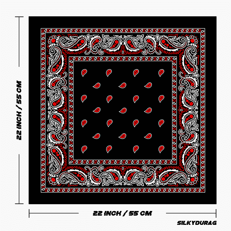 Size of the outlaw bandana.