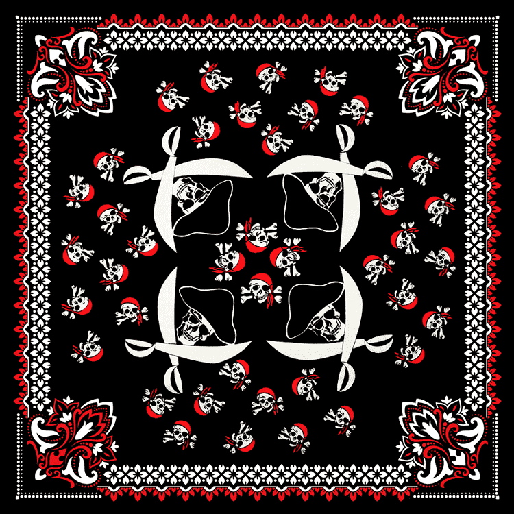 AOMIG Bandana Pirate, Motif Pirate fichu bandanas, Pirate Enfants Accessoires, Pirate Déguisement Accessoires pour Halloween, Noir AOMIG Bandana Pirate, Motif Pirate fichu bandanas, Pirate Enfants Accessoires, Pirate Déguisement Accessoires pour Halloween, Noir