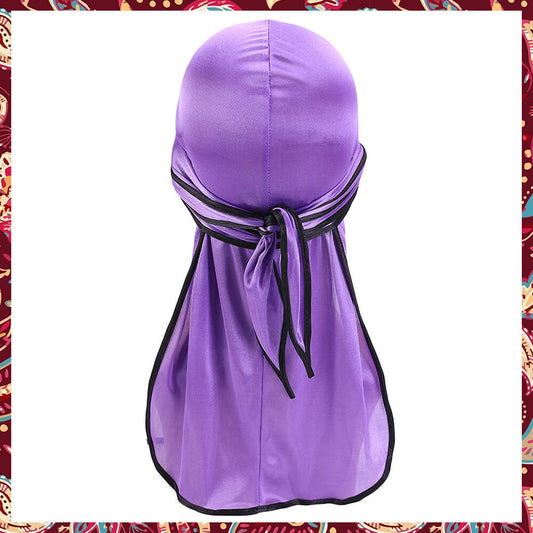 Bold and stylish Purple Durag crafted from premium silk.