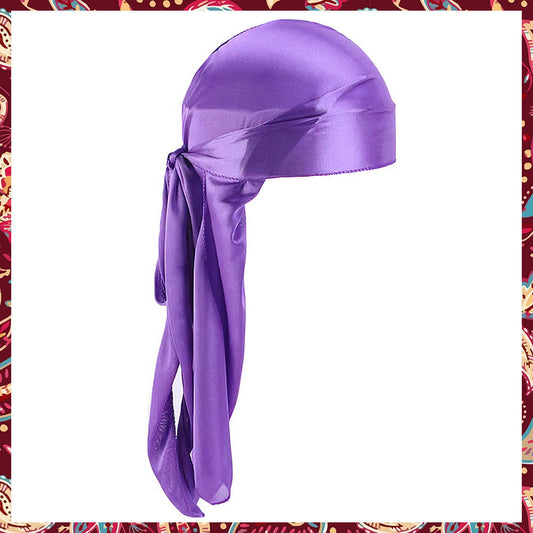 Purple Silk Durag offering a regal aesthetic.
