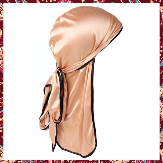 Luxurious Gold Silk Durag offering a rich, shiny texture.