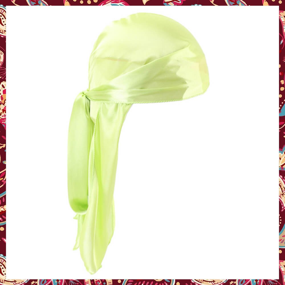 Vibrant Green Silk Durag for a stylish statement.