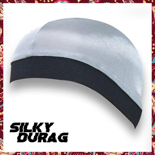 Sleek grey wave cap for hair protection.
