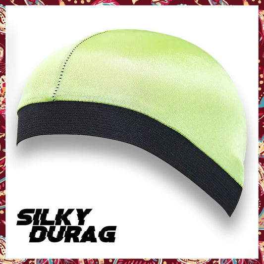 Refreshing light green wave cap for hair protection.