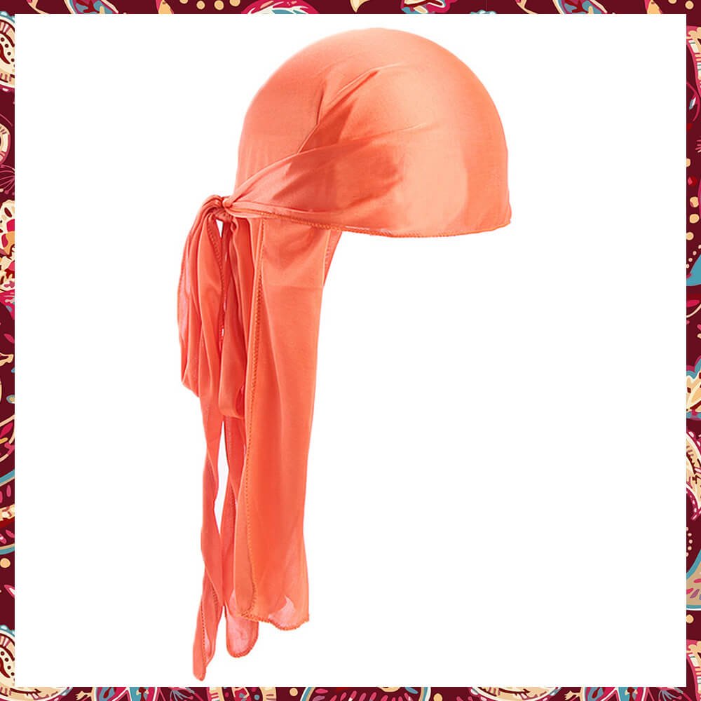 Bright Orange Silk Durag for a vibrant style.
