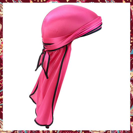 Silk Durag in a lovely pink hue.