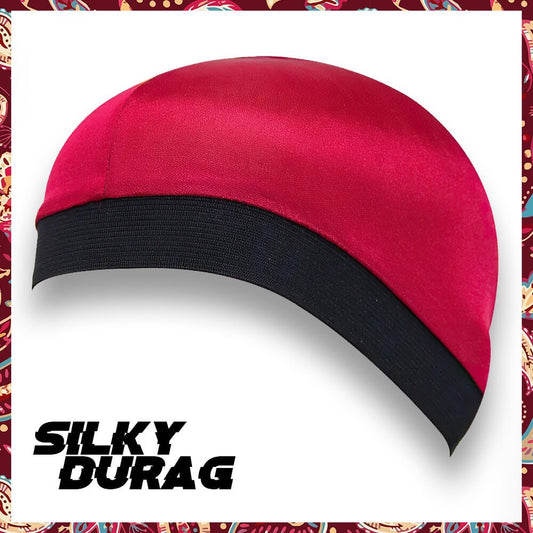 Elegant wine red wave cap for styling.